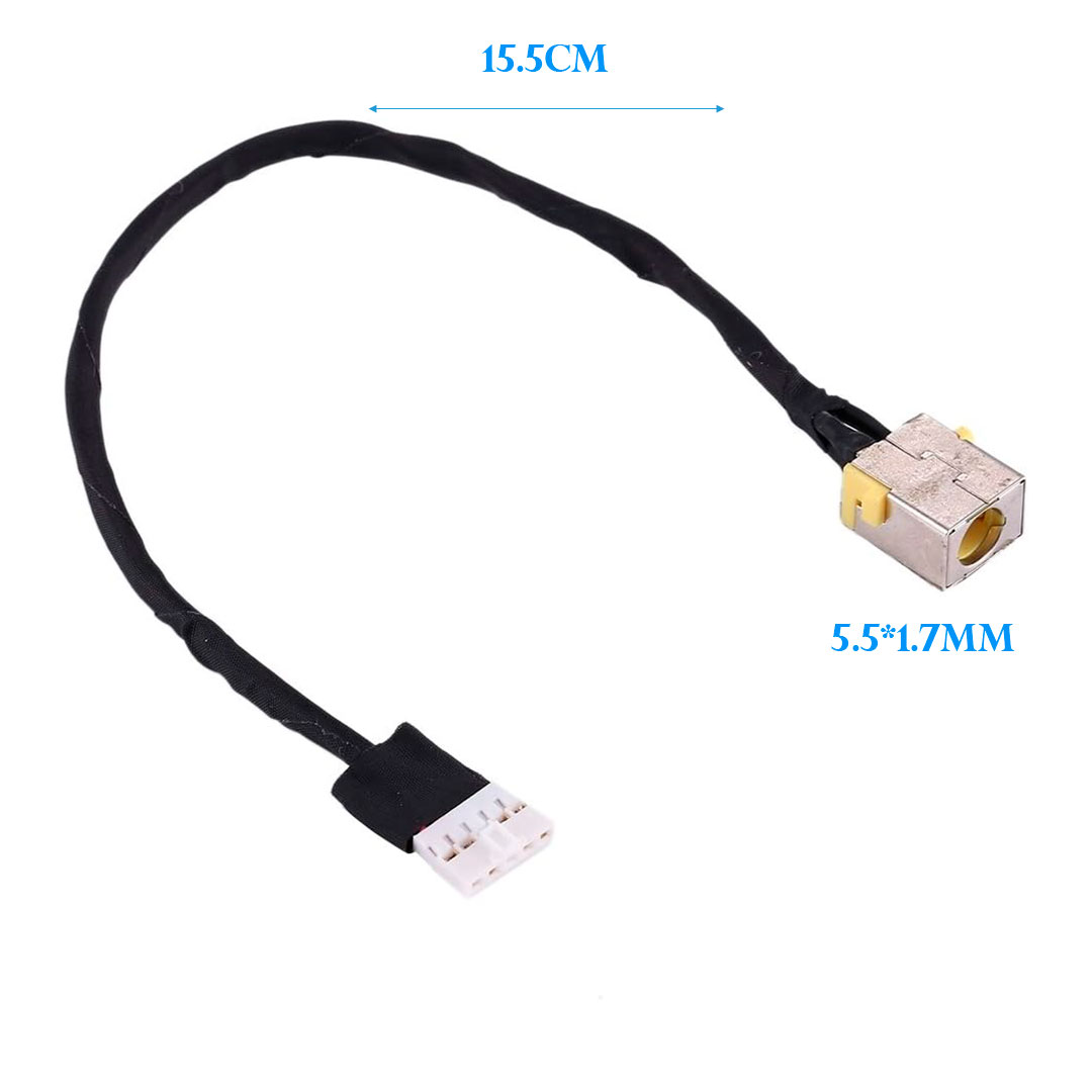 DC JACK ACER ASPIRE V5-571 ASV5-531 ASV5-431 V5-471 CON CABLE LARGO 15.5 CM PIN 5.5X1.07MM