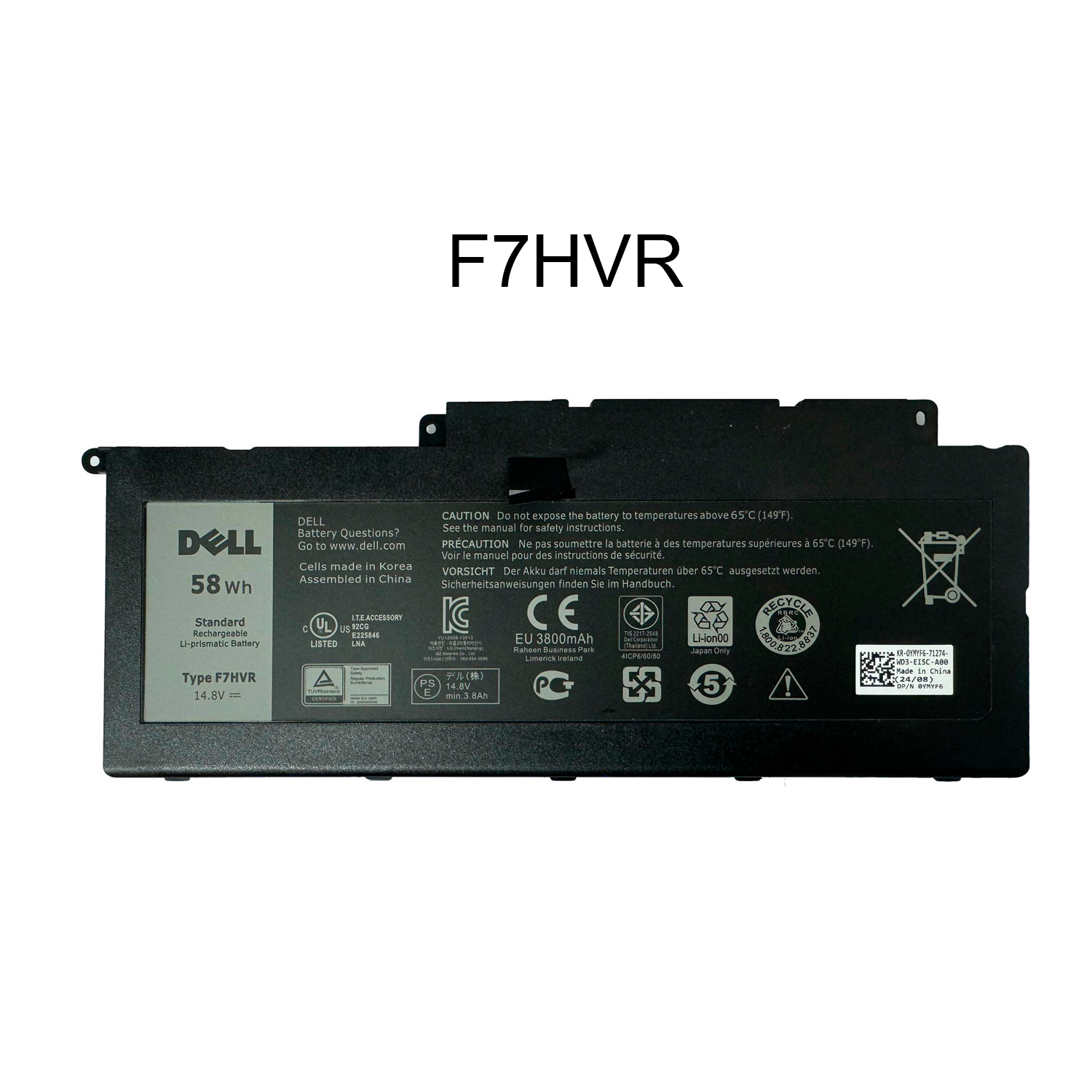 BATERIA DELL F7HVR G4YJM 062VNH T2T3J 58WH ORG