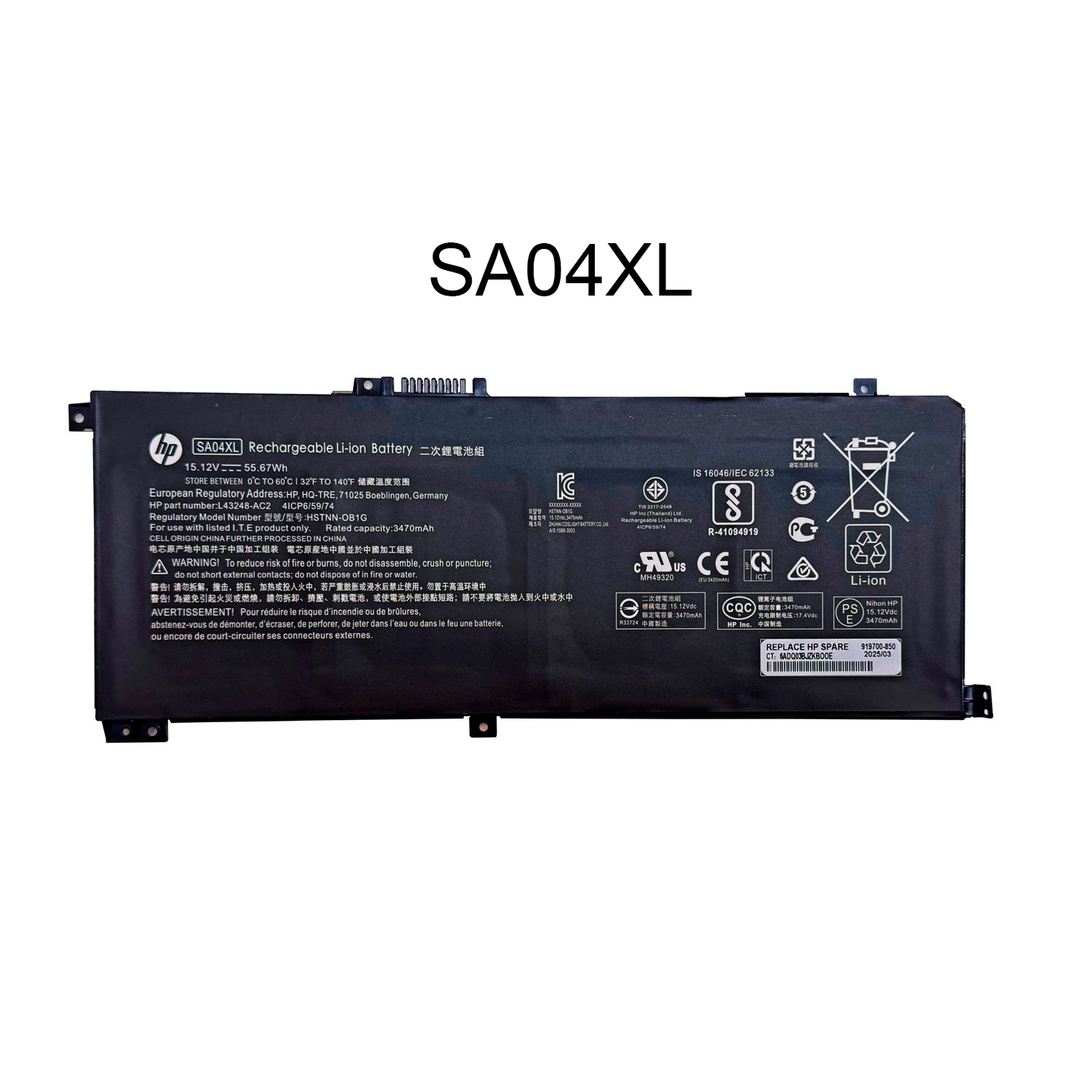 BATERIA HP SA04XL INTERNA ORG