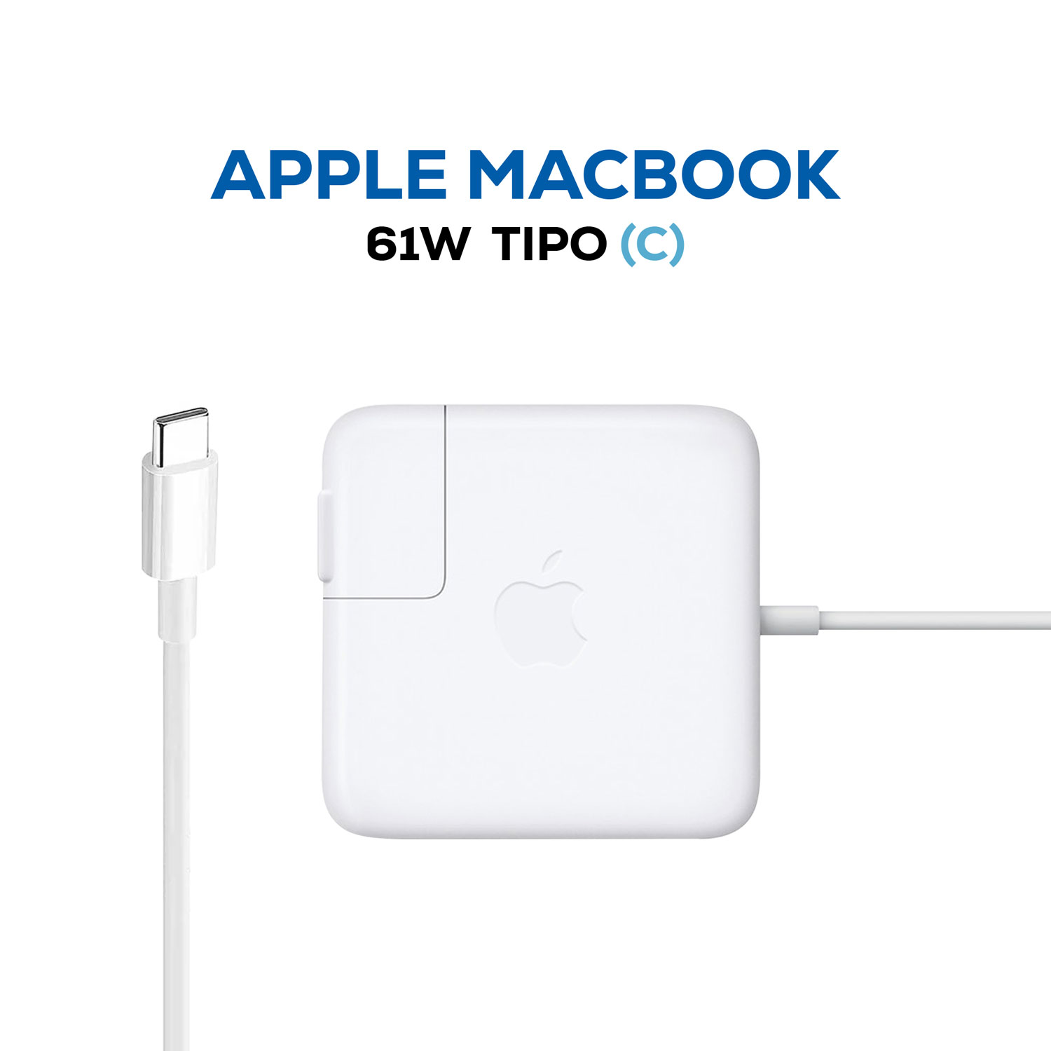 CARGADOR APPLE MACBOOK 5.2V/2.4A/9V/3A/20.3V/3A/61W TIPO C