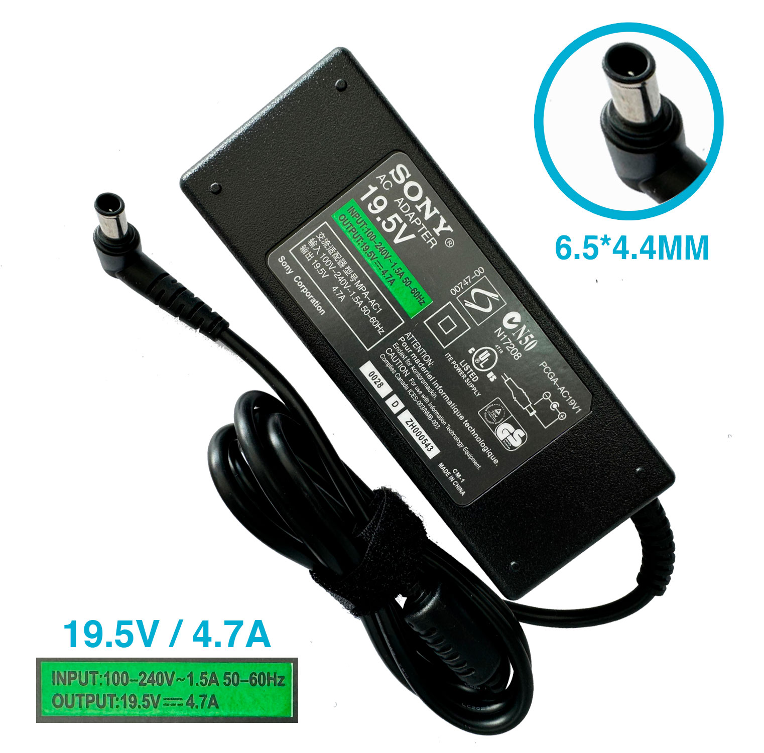 CARGADOR SONY 6.5X4.4MM 19.5V 4.7A