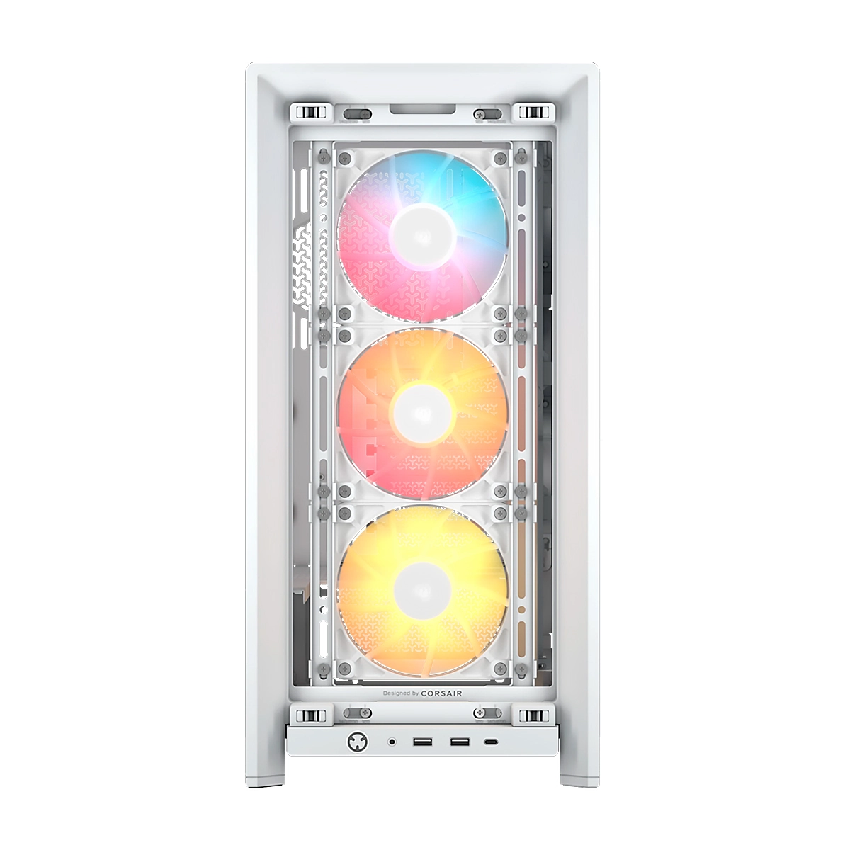 CASE CORSAIR FRAME 4000D RS ARGB Modular Mid-Tower Tempered Glass USB-C 2USB-A Blanco - Imagen 2