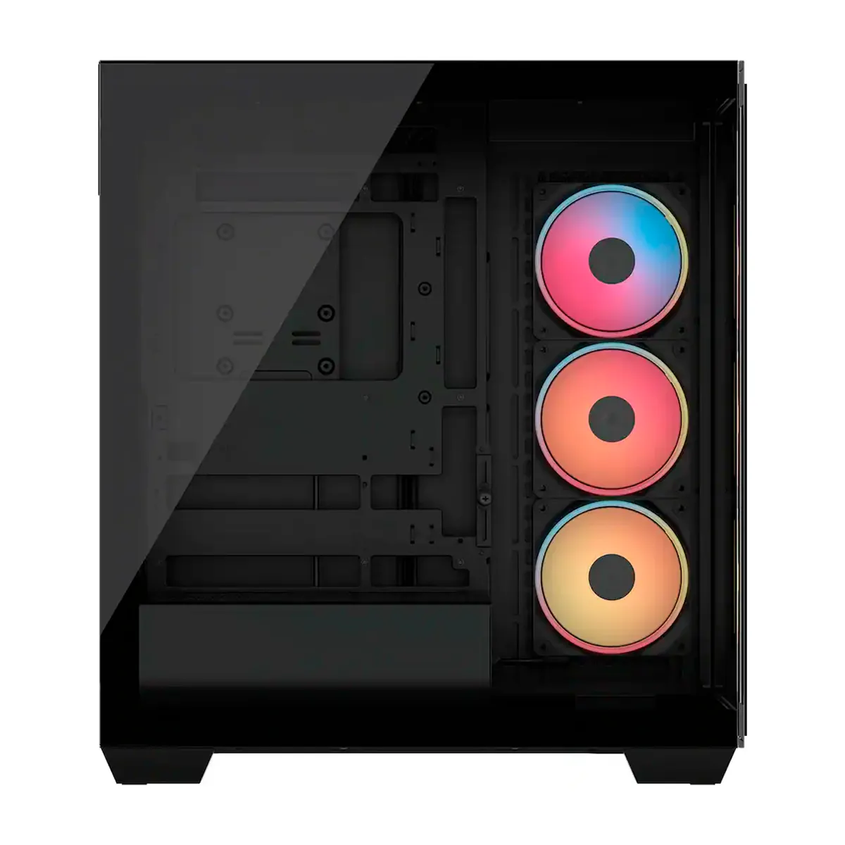 CASE CORSAIR ATX 3500X LX-R RGB iCUE LINK Panoramic Glass 2USB3.2 HD-Audio Mid-Tower Black - Imagen 2