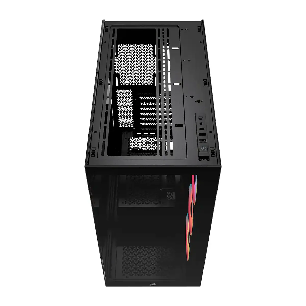 CASE CORSAIR ATX 3500X LX-R RGB iCUE LINK Panoramic Glass 2USB3.2 HD-Audio Mid-Tower Black - Imagen 4