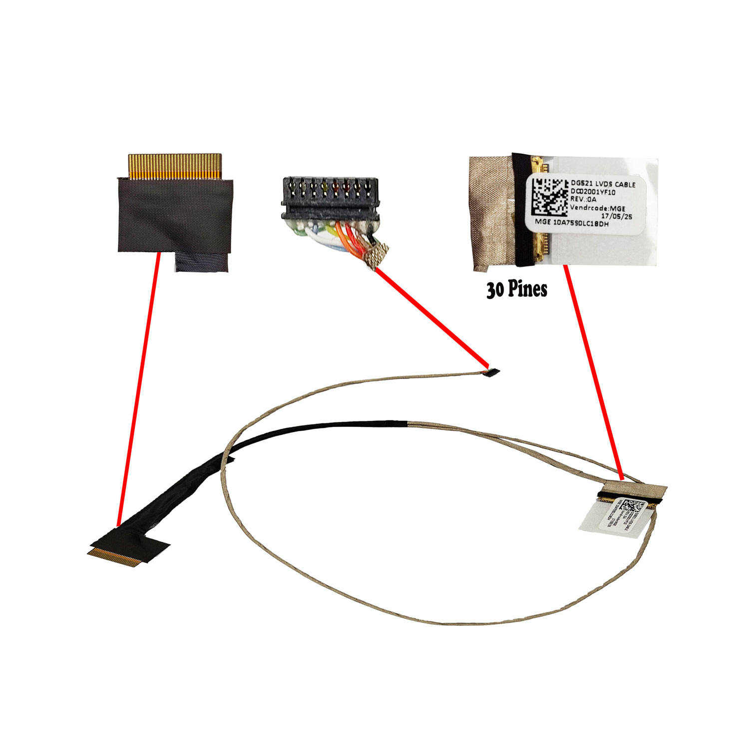 FLEX DE VIDEO LENOVO 320-15ISK 320-15IAP 320-15IABR DC02001YF10 DC02001YF00