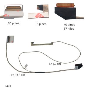 FLEX DE VIDEO DELL 3405 (30pin) 0TJRMP-HDC00-27B-002R-A00 DC02003QB00