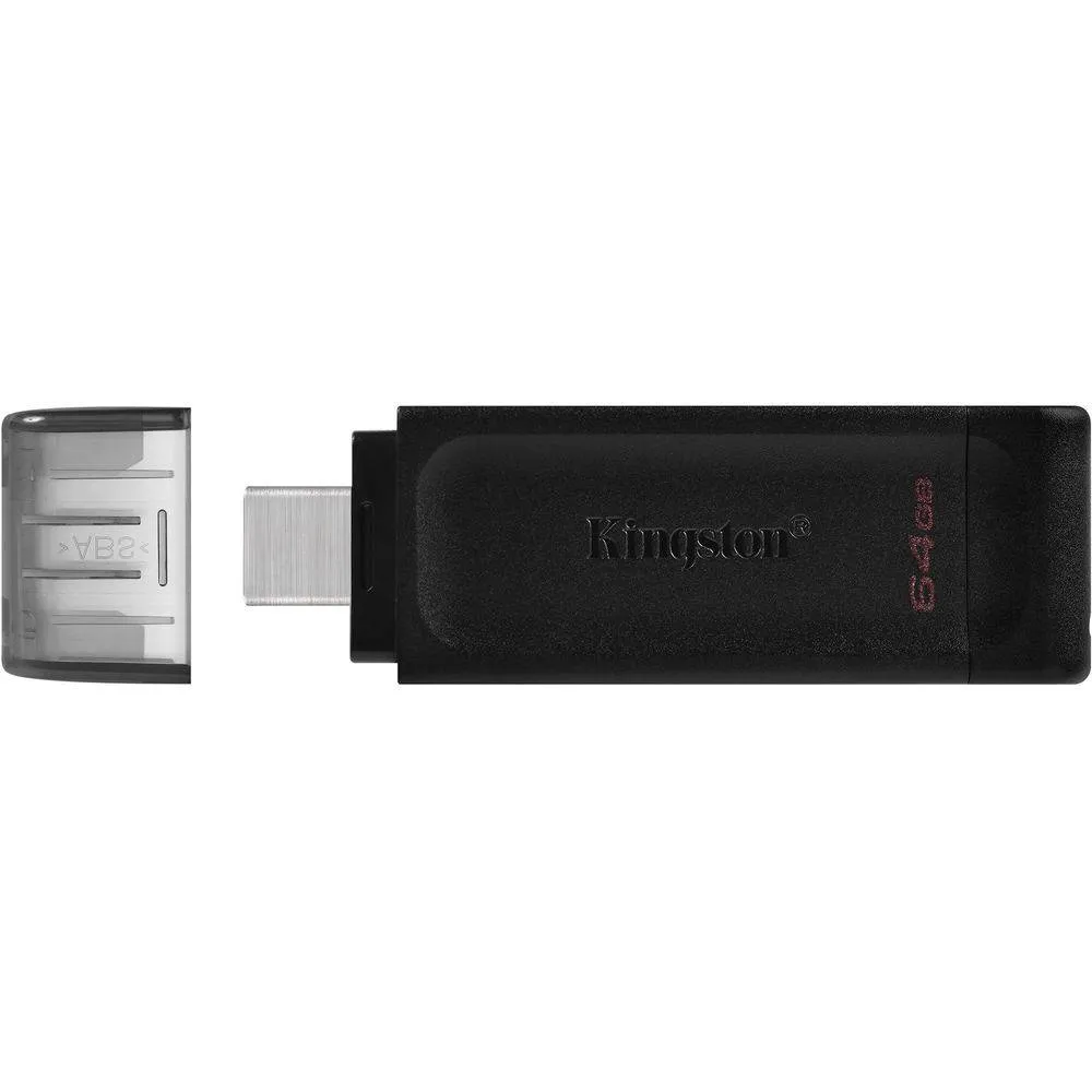 FLASH MEMORY KINGSTON DATATRAVELER 70 DT70 64GB USB-C NEGRO - Imagen 3