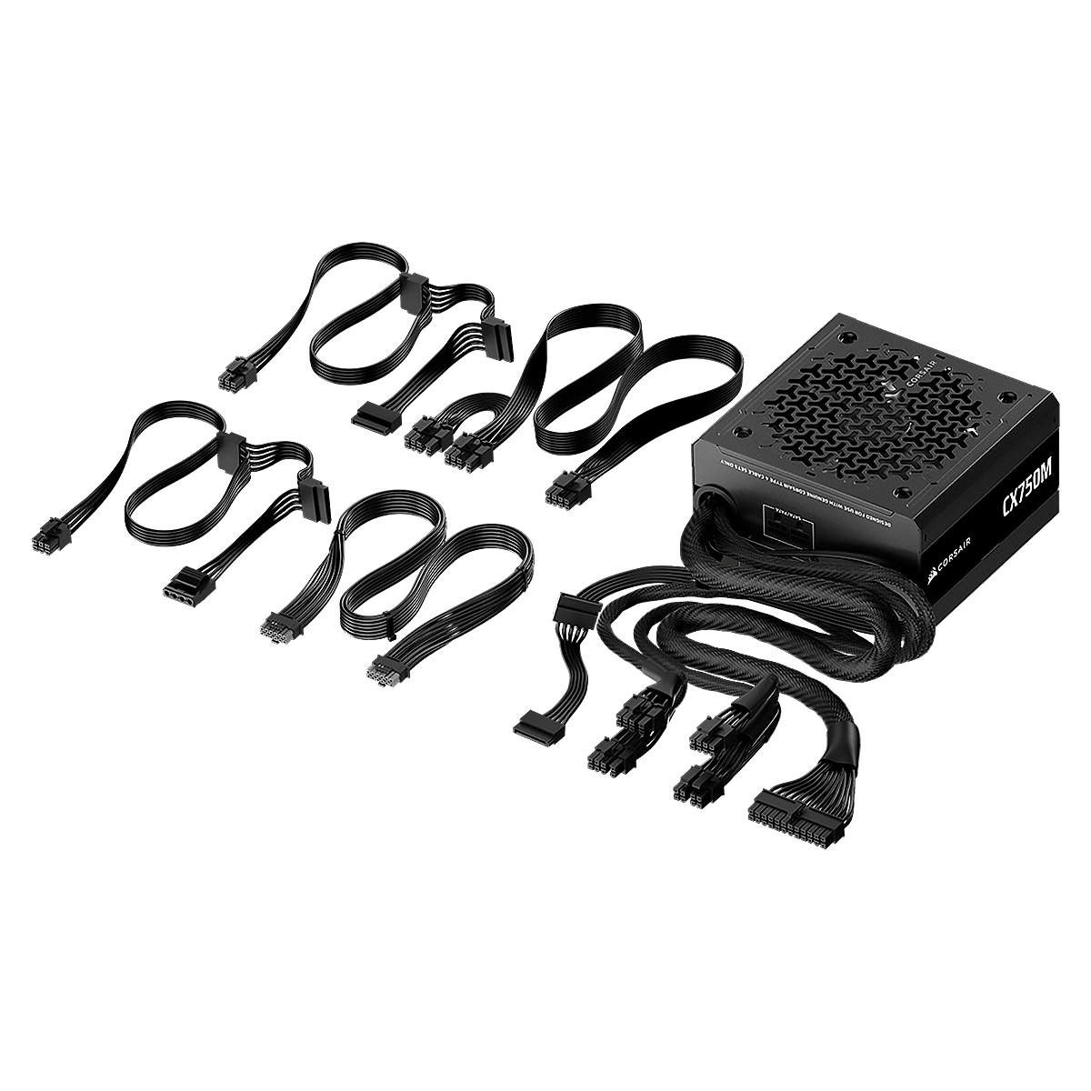FUENTE DE PODER CORSAIR 750W CX-M CX-750M Series 80 Plus Bronze Semi-Modular Low-Noise - Imagen 2