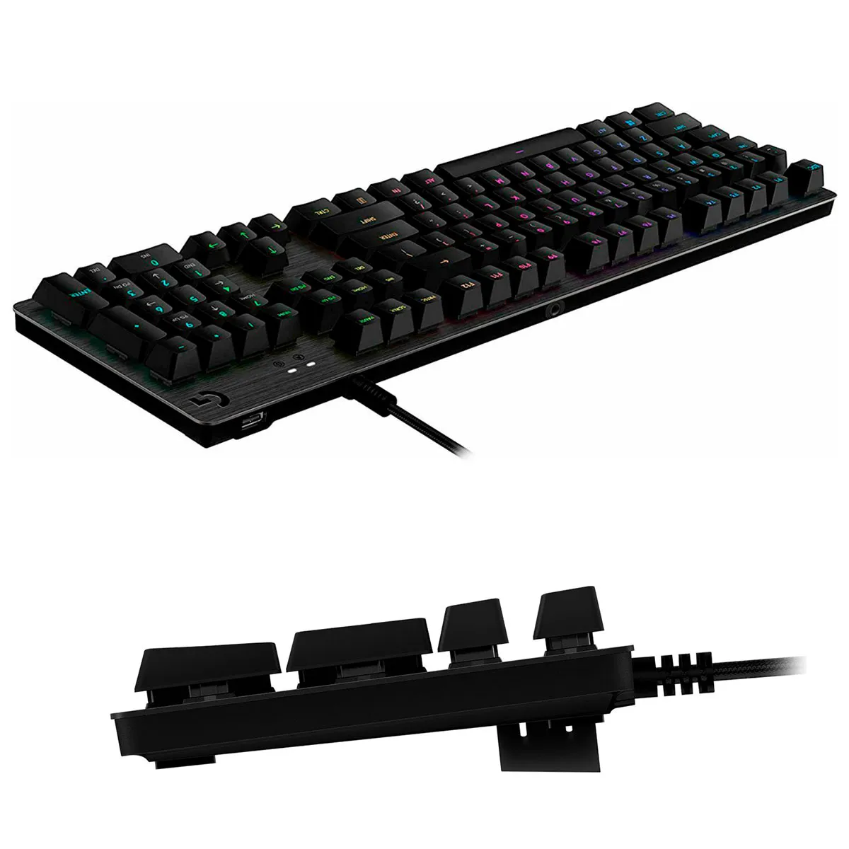 TECLADO LOGITECH GAMING G513 NEGRO MECANICO RGB LIGHTSYNC GX CAFE ALEACION ALUMINIO Y MAGNESIO - Imagen 2