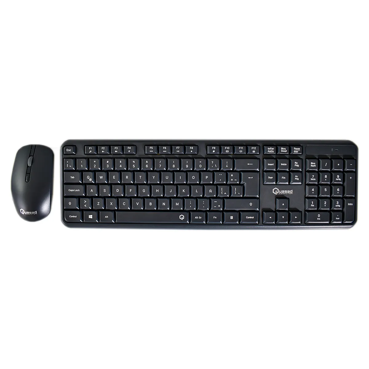 COMBO TECLADO - MOUSE QUASAD QC-2500i Silent Wireless Black - Imagen 2