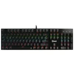 TECLADO QUASAD QKM-G80 MECANICO FULL SIZE LIGHTING 9LIGHT MODES SCROLLING WIRES USB-A NEGRO
