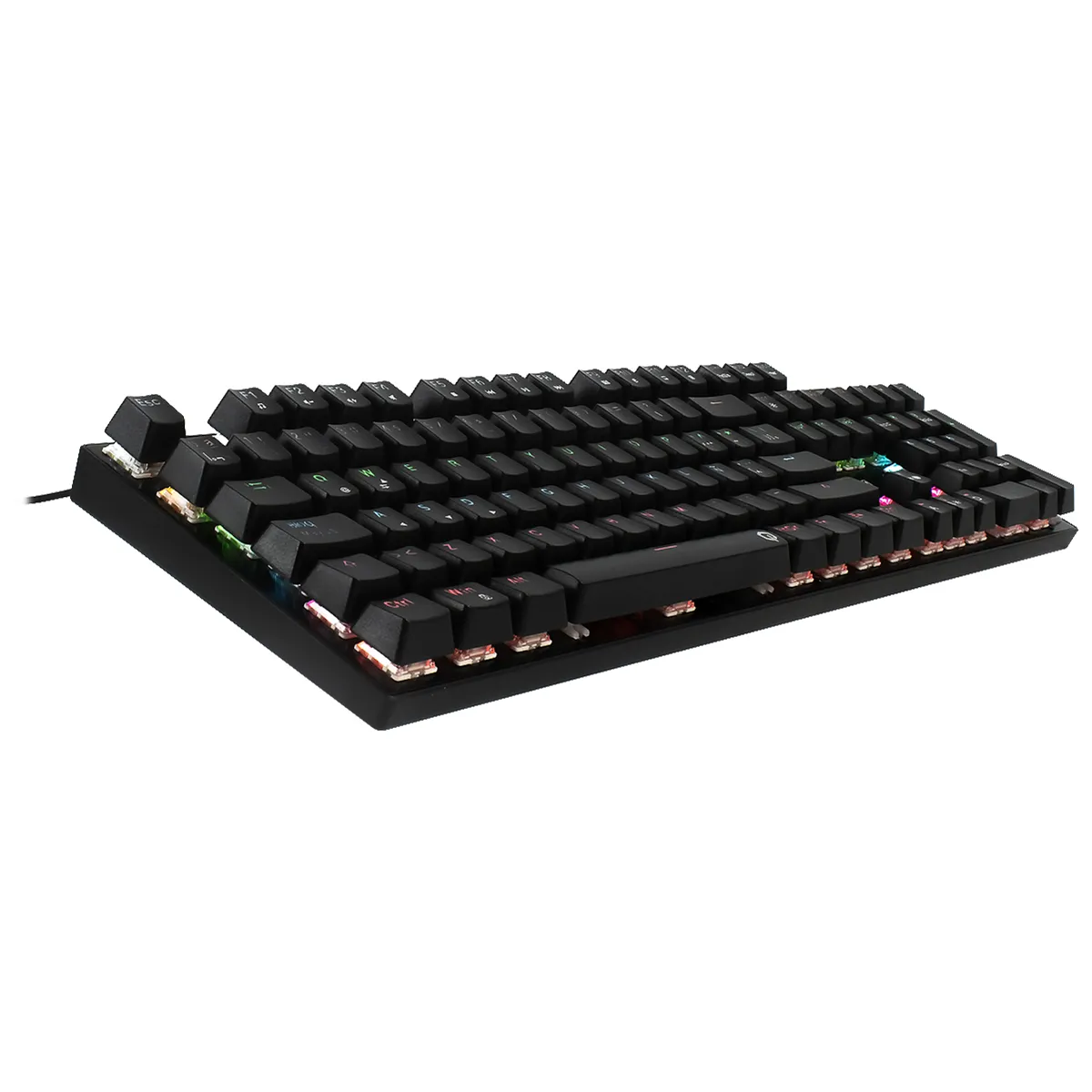 TECLADO QUASAD QKM-G80 MECANICO FULL SIZE LIGHTING 9LIGHT MODES SCROLLING WIRES USB-A NEGRO - Imagen 3