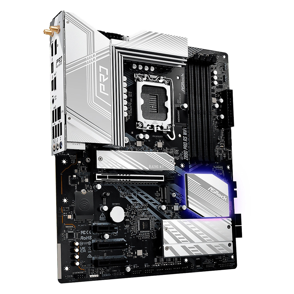 MBO ASROCK Z890 Pro RS WIFI LGA1851 Intel Core Ultra 4DDR5 HDMI DP 16USB 4m.2 PCIe5.0 ATX - Imagen 3