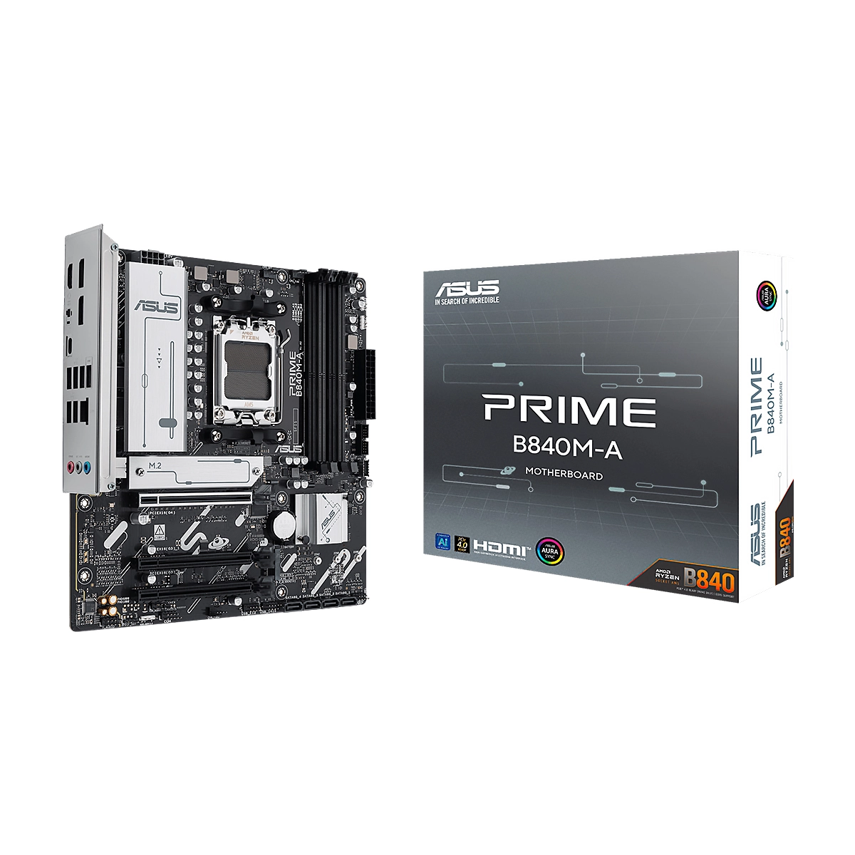MBO ASUS Prime B840M-A AM5 AMD Ryzen 9000 DDR5 2DP HDMI 3M.2 7USB PCIe 4.0 mATX