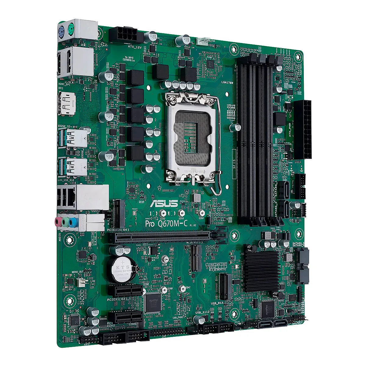 MBO ASUS PRO Q670M-C-CSM 13VA-12VA LGA1700 4DDR5-5600 2DP HDMI 2M.2 6USB PCIE4.0 MATX - Imagen 2