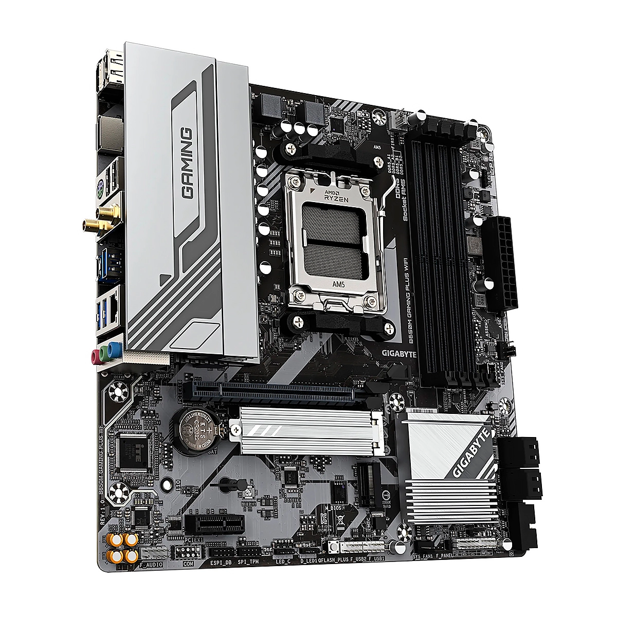 MBO GIGABYTE B650M GAMING PLUS WIFI AM5 DDR5-5200 WIFI HDMI 2DP PCIe4.0 2M.2 13USB mATX - Imagen 3