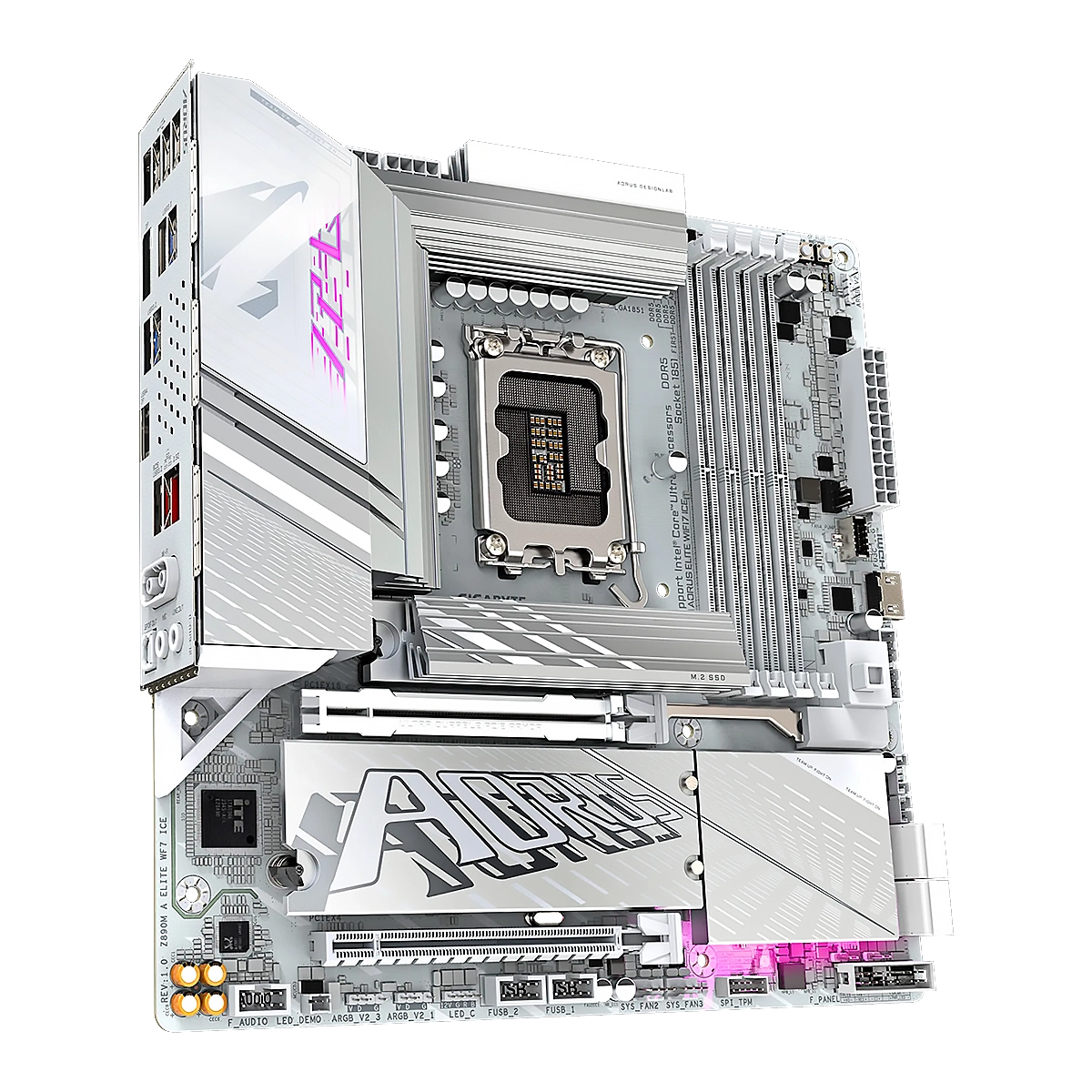 MBO GIGABYTE Z890M ELITE WF7 ICE Intel Core Ultra LGA1851 DDR5-6400 HDMI DP USB4 3m.2 PCIe5.0 mATX - Imagen 3