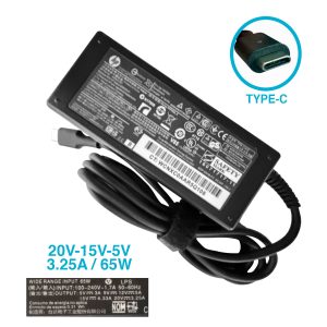 CARGADOR HP TIPO C 20V-15V-5V /3.25A/65W