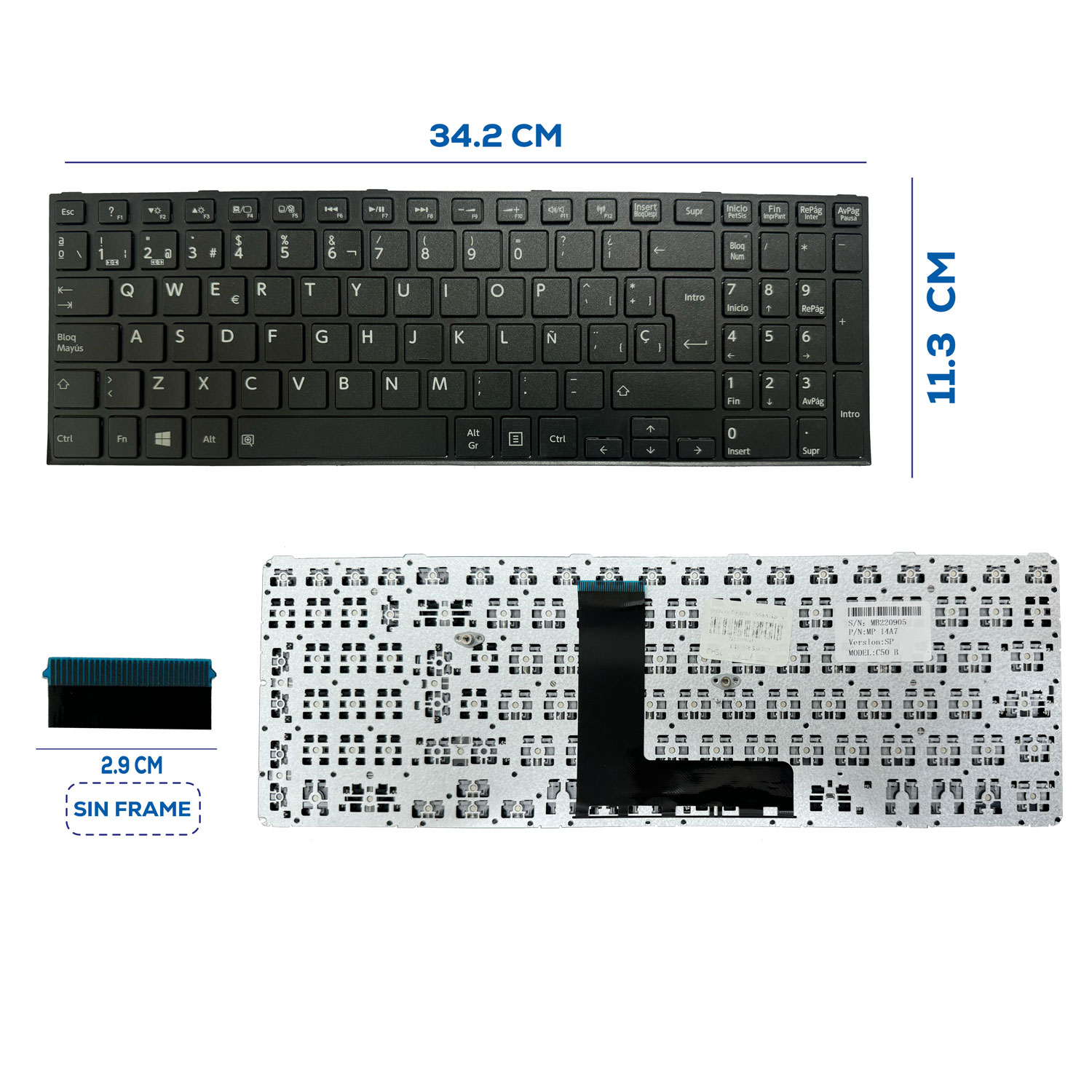 TECLADO TOSHIBA C55-B5242X SP (168)