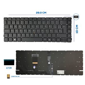 TECLADO HP PROBOOK 440 G8 445 G8 BOTTON POWER ILUMINADO SIN FRAME SP (281)