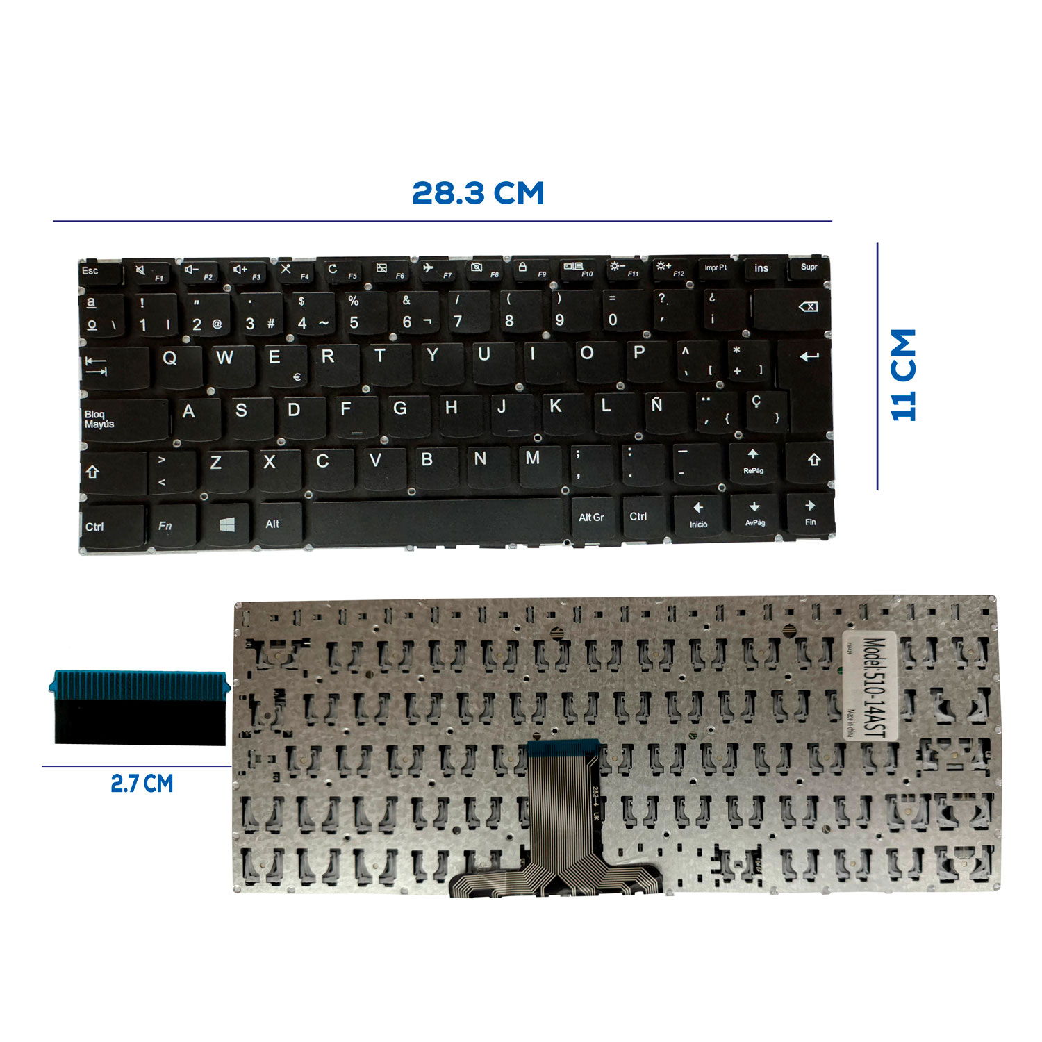 TECLADO LENOVO 510-14AST 510-14IKB 510-14ISK SIN FRAME SP (220)