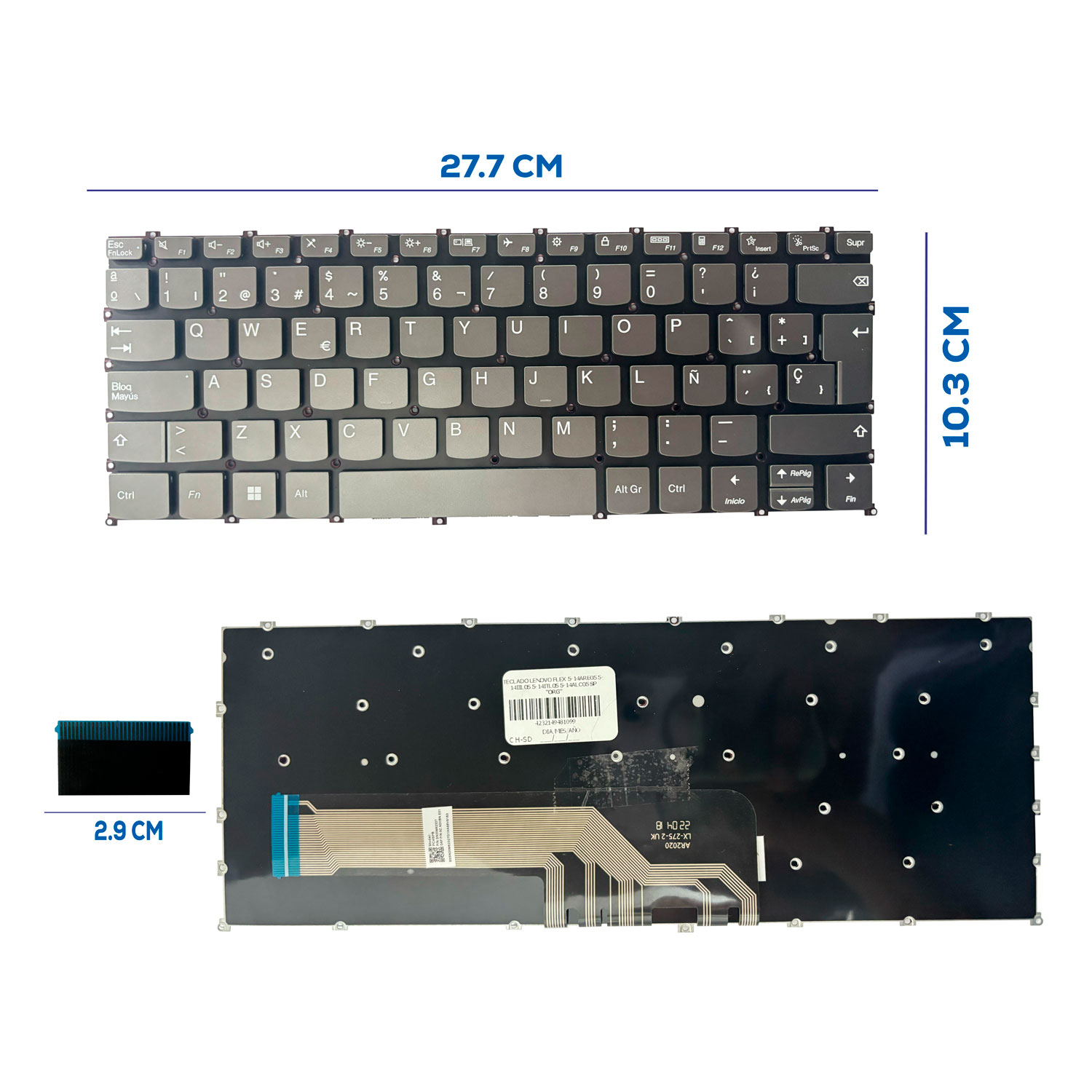 TECLADO LENOVO FLEX 5-14ARE05 5-14IIL05 5-14ITL05 5-14ALC05 SP ORG (152)