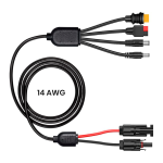 FLEXSOLAR CABLE DE CARGA SOLAR 14AWG CONECTOR SOLAR A XT60, DC7909 (0.315 IN) DC5521 ANDERSON ADAPTADOR CONECTOR CONECTOR CONECTAR PANEL SOLAR PARA ESTACIÓN DE ENERGÍA PORTÁTIL Y GENERADOR SOLAR.