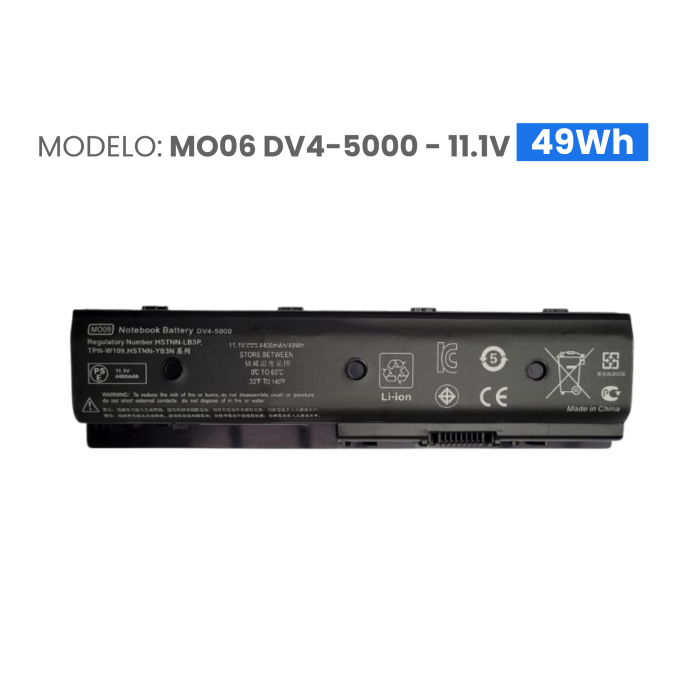 VC-BATERIA PARA HP MO06 DV4-5000 11.1V 4400mAh 49Wh