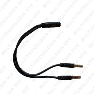 VC-CABLE DE AUDIO 3.5MM 1 HEMBRA 2 MACHO MIC+SPEAKER