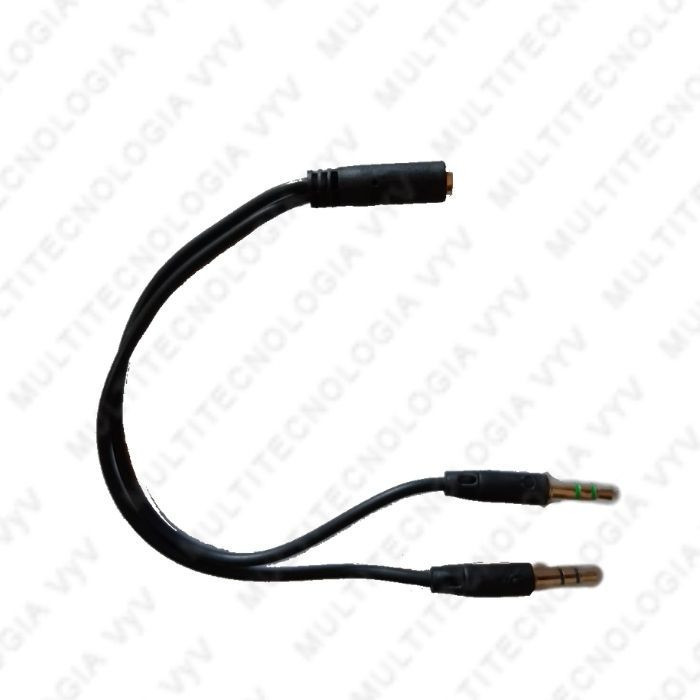 VC-CABLE DE AUDIO 3.5MM 1 HEMBRA 2 MACHO MIC+SPEAKER