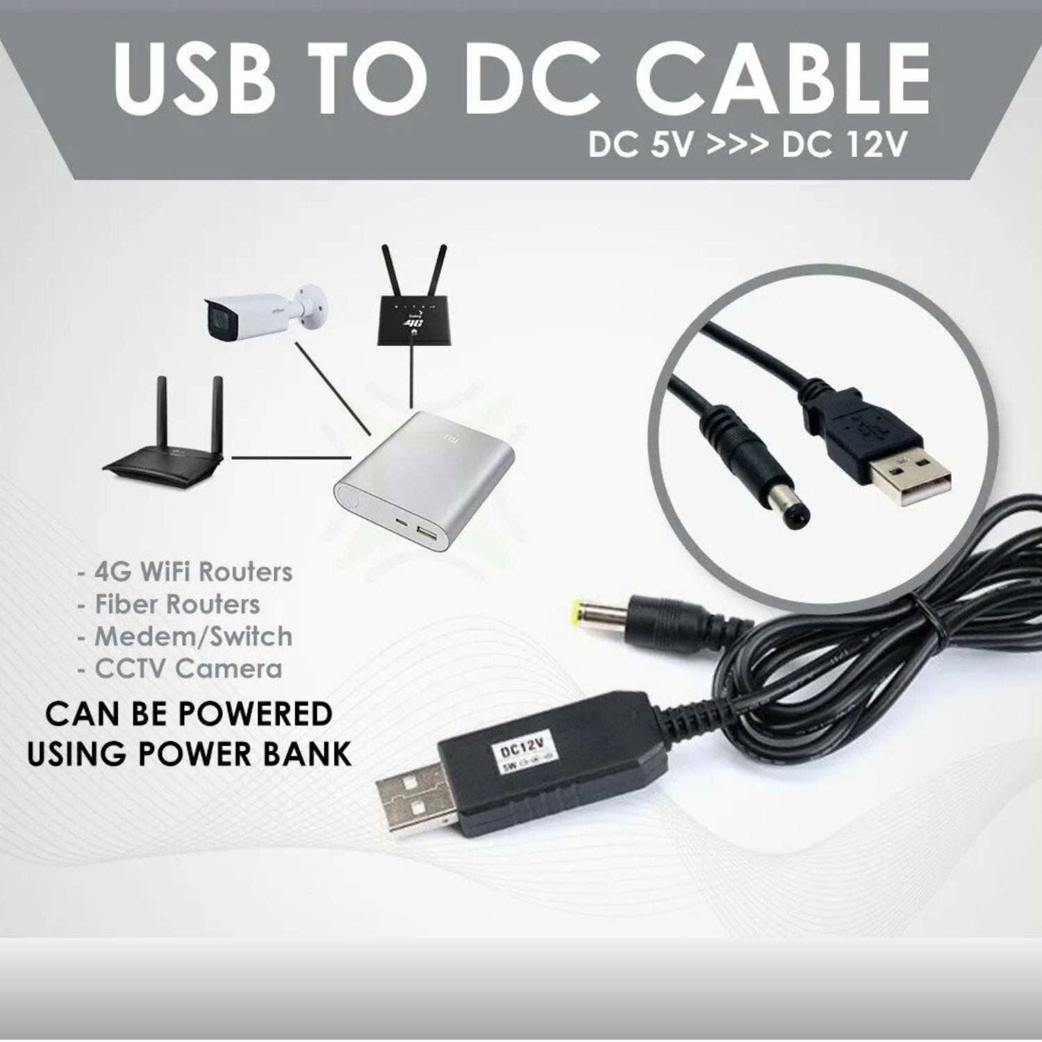 VC-CABLE DE PODER USB 5V A 12V - Imagen 2