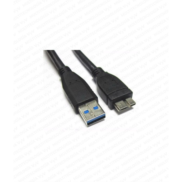 VC-CABLE USB 3.0 PARA DISCO DURO EXTERNO L-30CM NEGRO