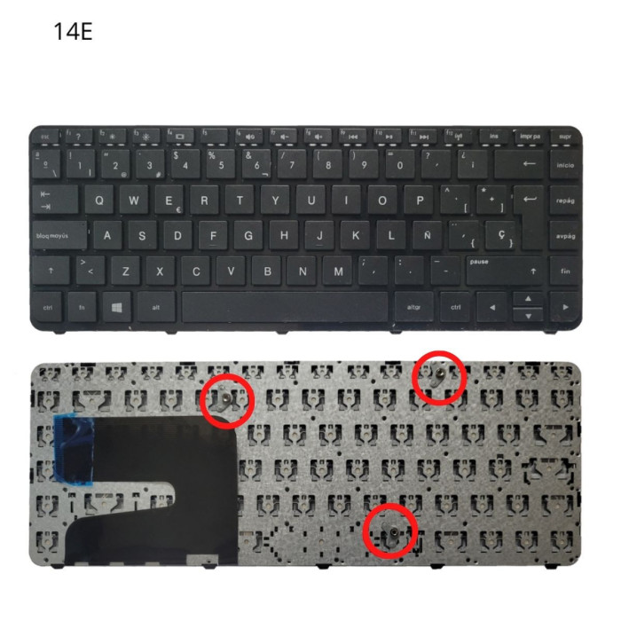 TECLADO PARA HP 14 14E 14F 14N BIG ENTER FRAME
