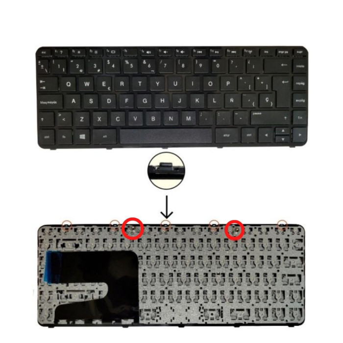 TECLADO PARA HP 14 14N 14D 14E 240-G2 240-G3 245-G3 BIG ENTER CON FRAME