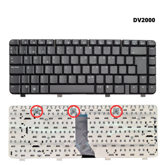 TECLADO PARA HP 14 DV2000 3 SOPORTES