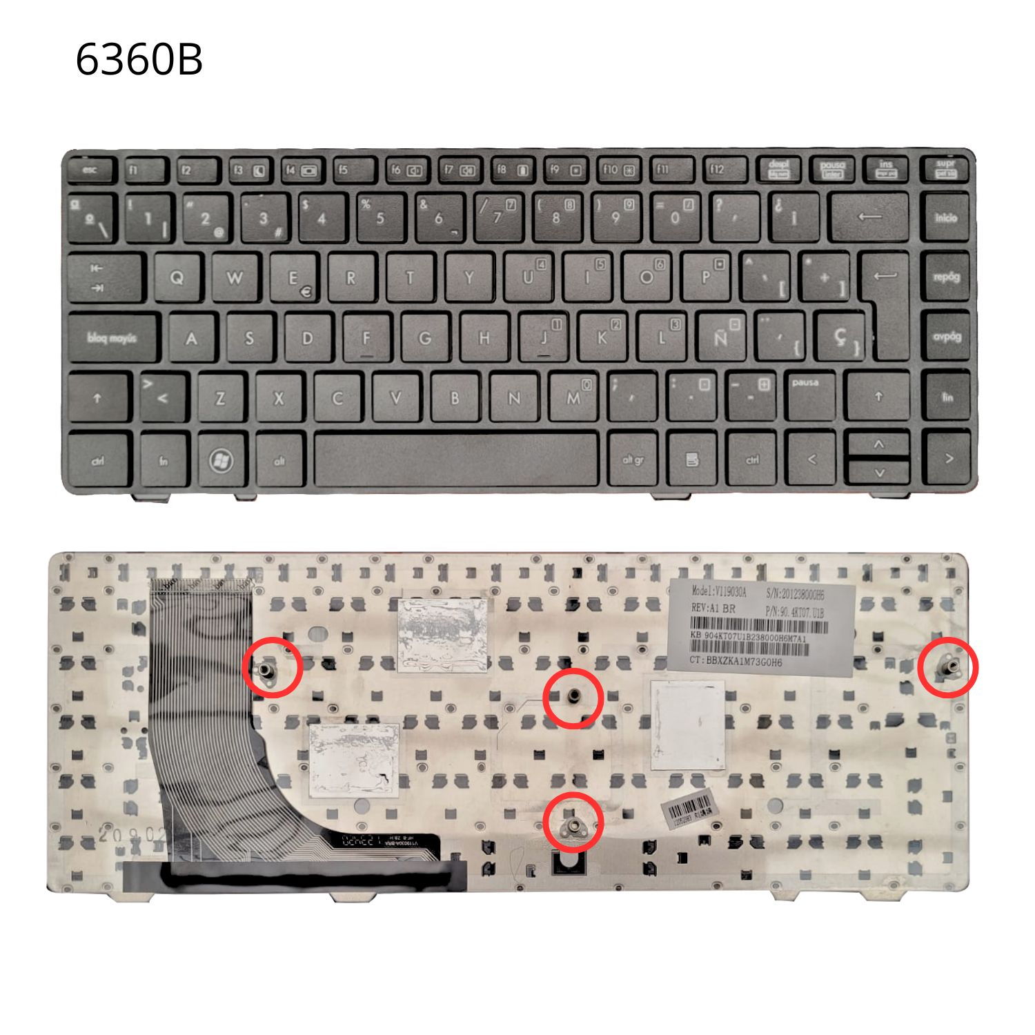 TECLADO PARA HP 6360B FRAME BIG ENTER